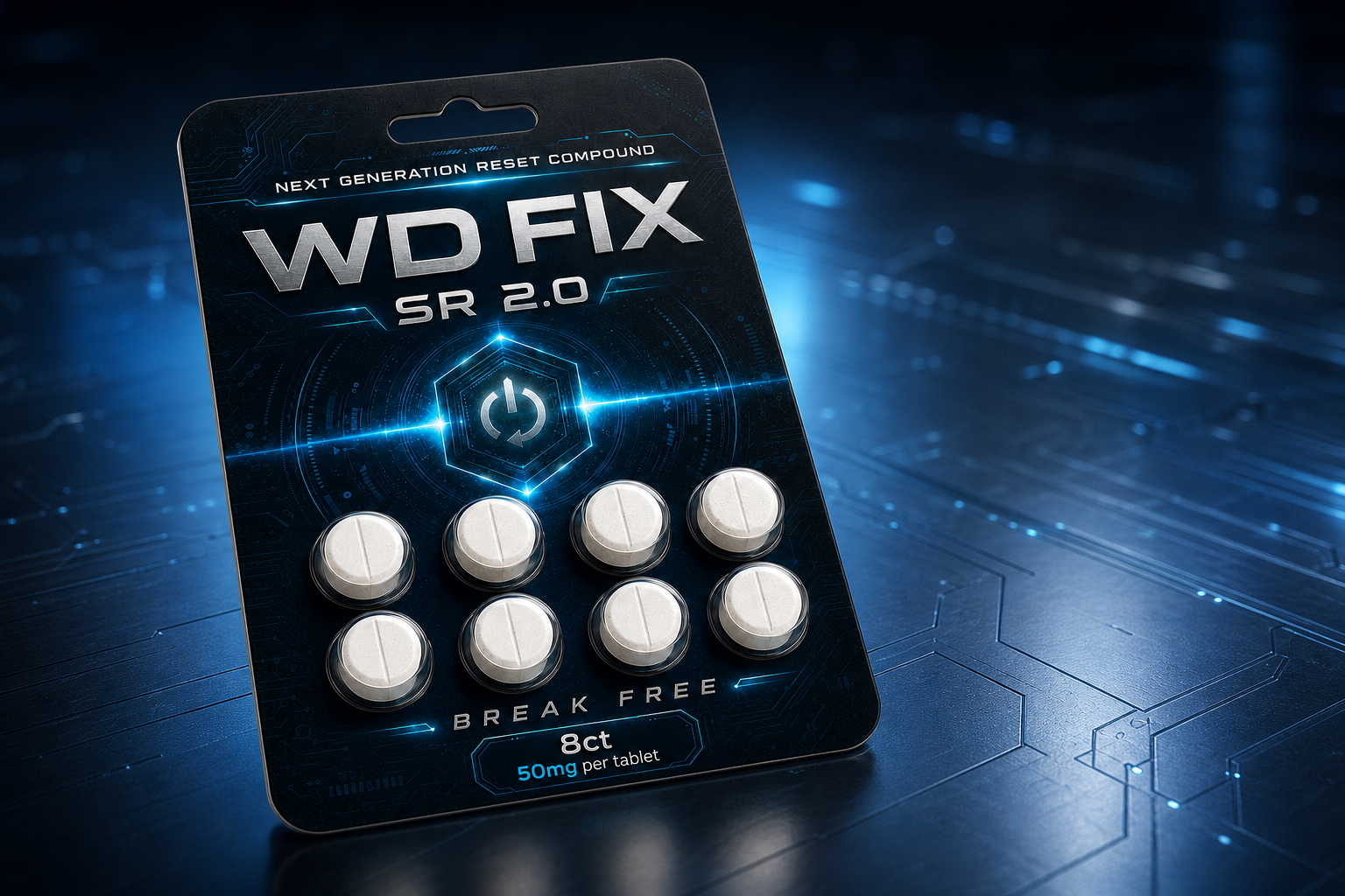 WD FIX 8ct pack in a blue studio setting